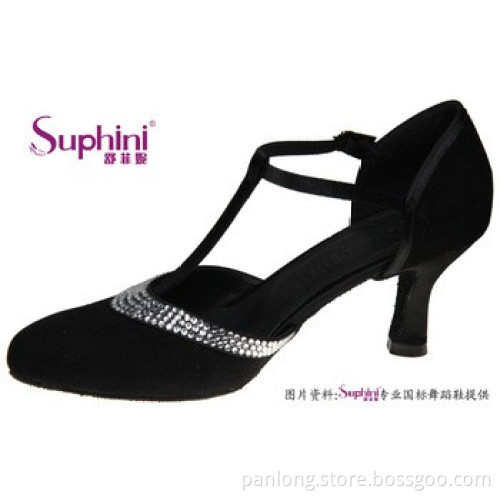 Suphini Ballroom Latin Dance Shoes Women Satin Ballroom Shoes